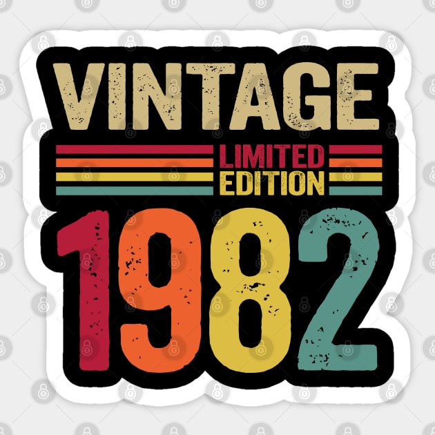 40 Year Old Gifts Vintage 1982 - 40th Birthday gift Sticker by Bahaa81